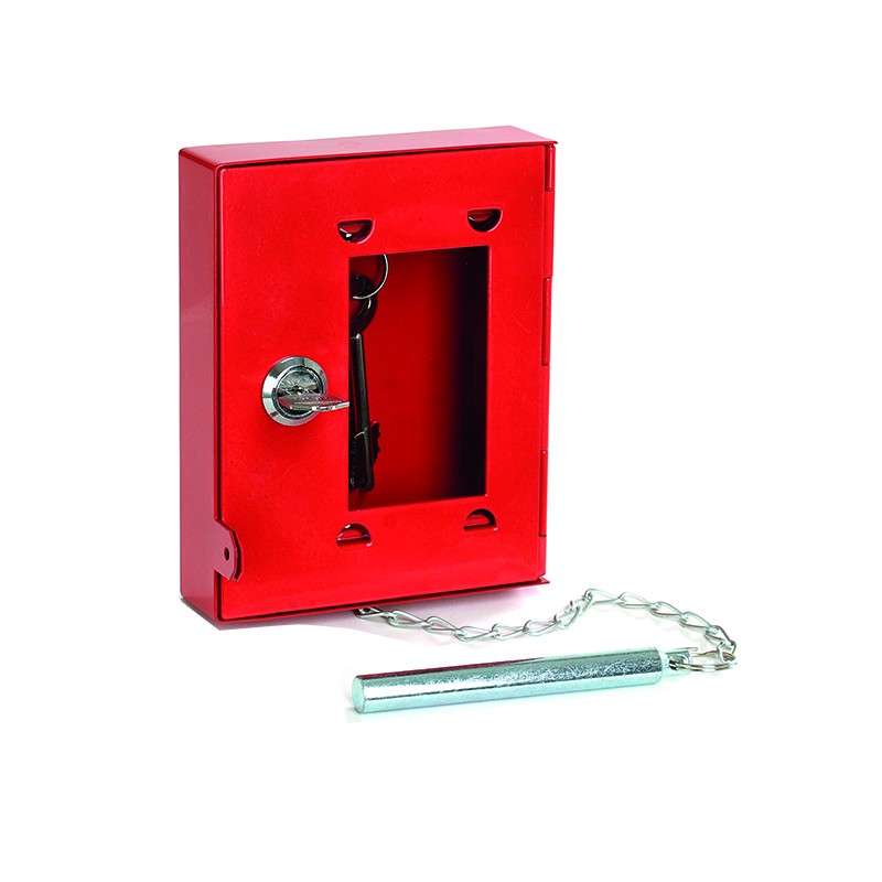 Petite armoire à clé d'urgence rouge