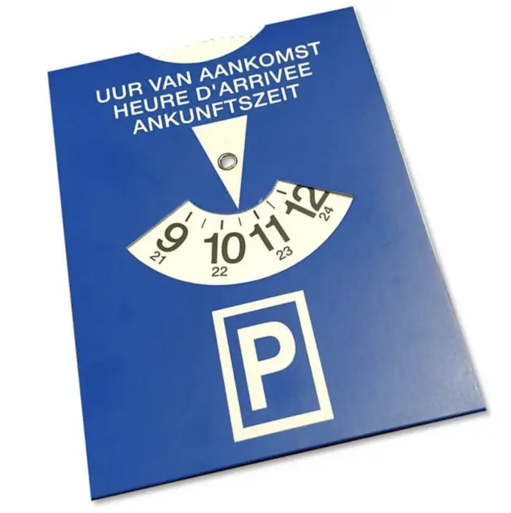 Kunststof Euro parkeerschijf met opdruk (geldig in Duitsland, België, Luxemburg en Nederland)